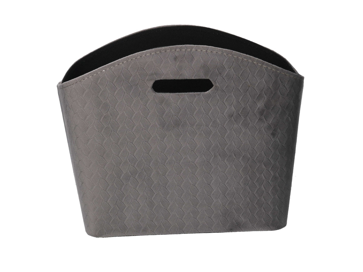 Portariviste in velluto grigio intrecciato stile vintage 33,5x25,5x15,5 cm â Vacchetti