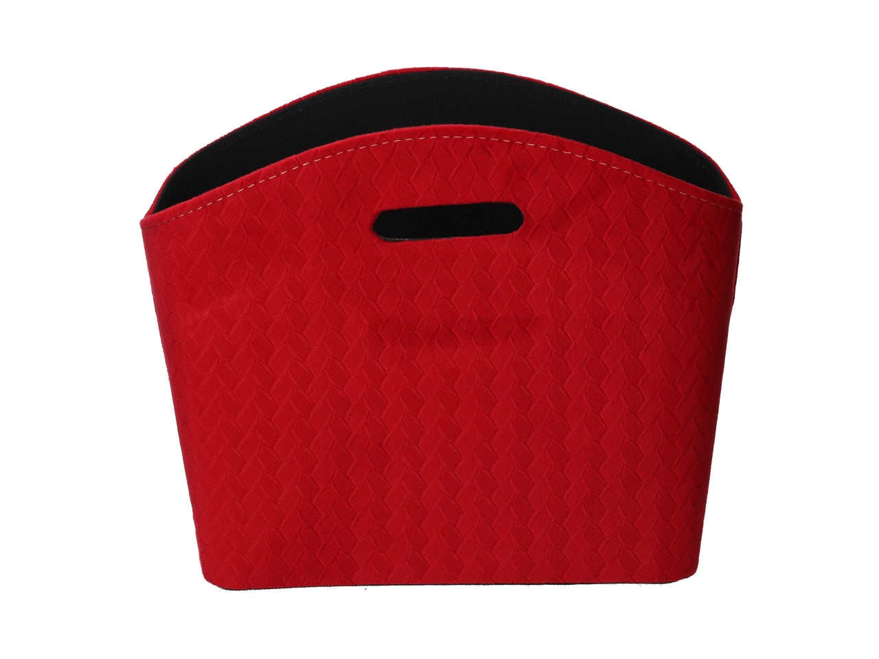 Portariviste in velluto rosso intrecciato stile vintage 33,5x25,5x15,5 cm â Vacchetti