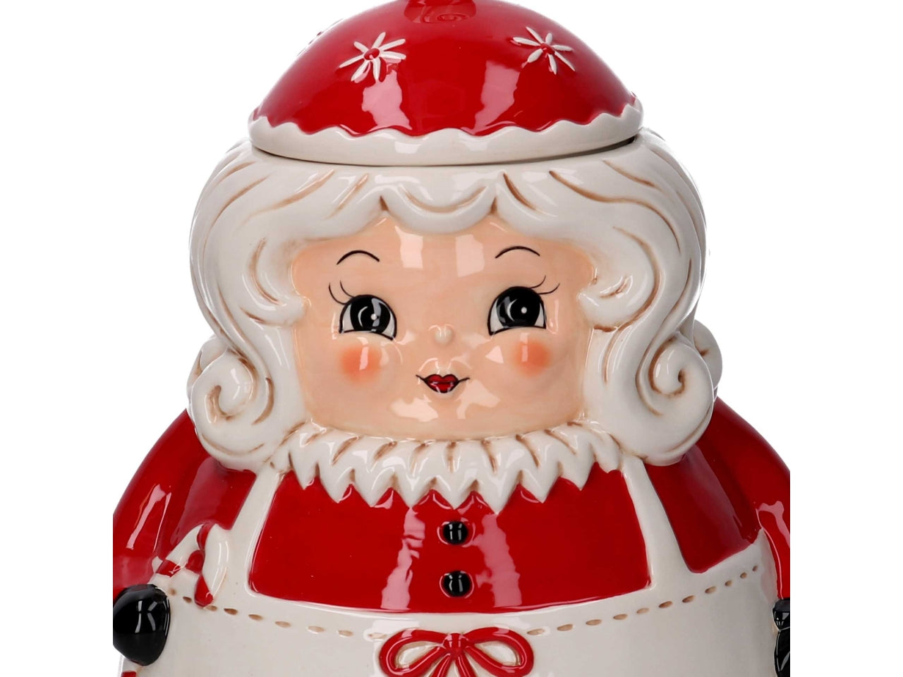 Barattolo in ceramica signora natalizia 23,6x21,7x30,4cm