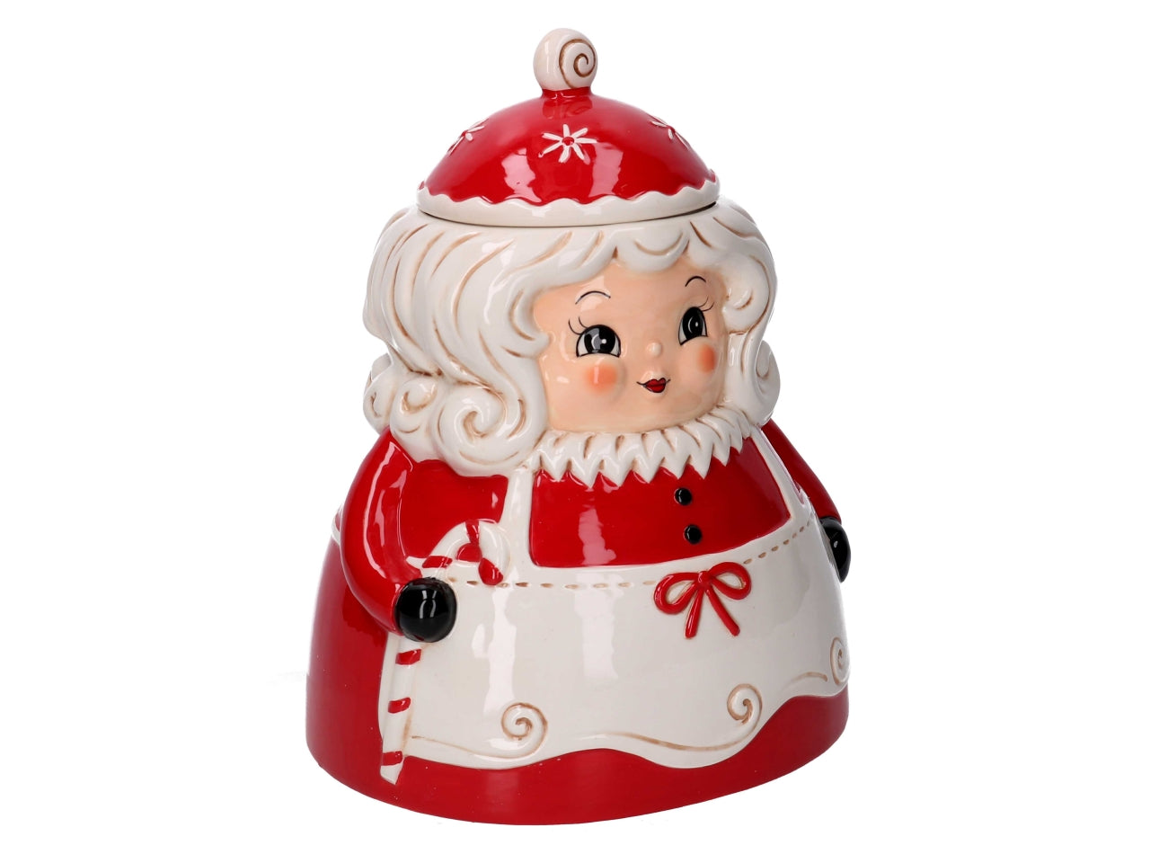 Barattolo in ceramica signora natalizia 23,6x21,7x30,4cm