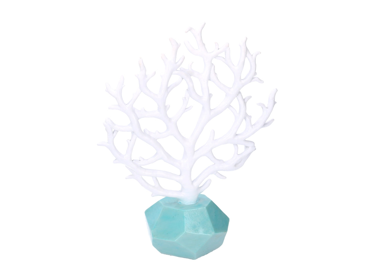 Corallo resina mare bianco 18,5x9,5xh.25cm