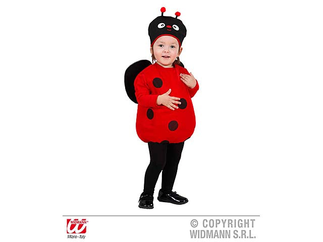Costume baby coccinella con ali 90-104cm 1-3 anni
