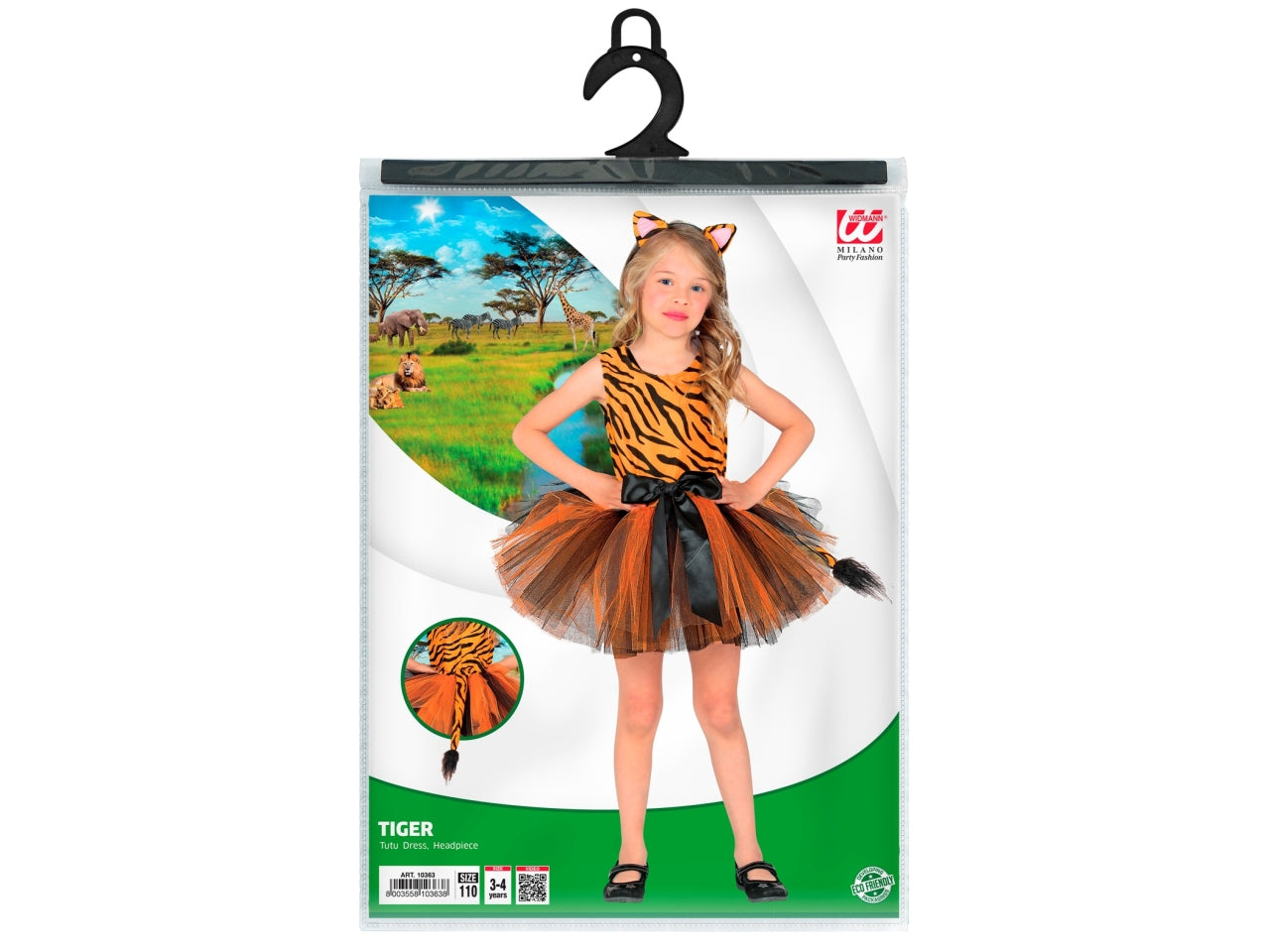 Costume tigre 110cm 3-4 anni
