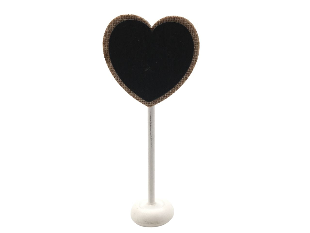 Lavagna a forma cuore segnaposto d.5,5xh.14cm