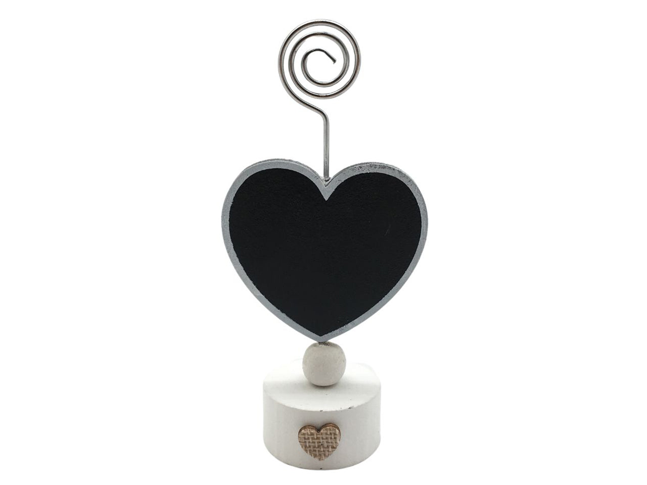 Lavagna cuore con clip d.6xh.12,5cm