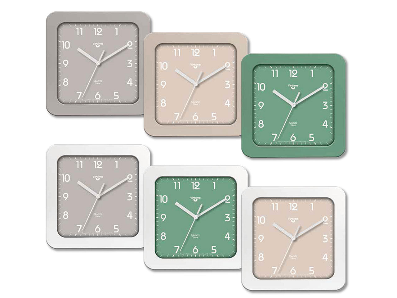 Orologio da parete in abs 23x23x4cm con movimento silenzioso
