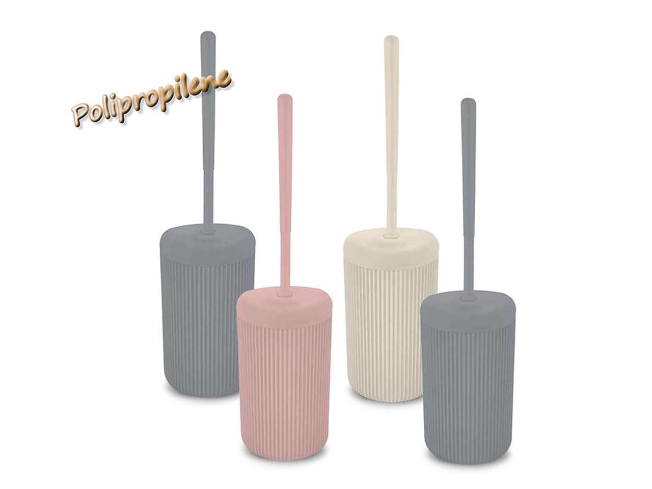 Portascopino toilette in plastica 4 colori assortiti 36 cm - Virtime