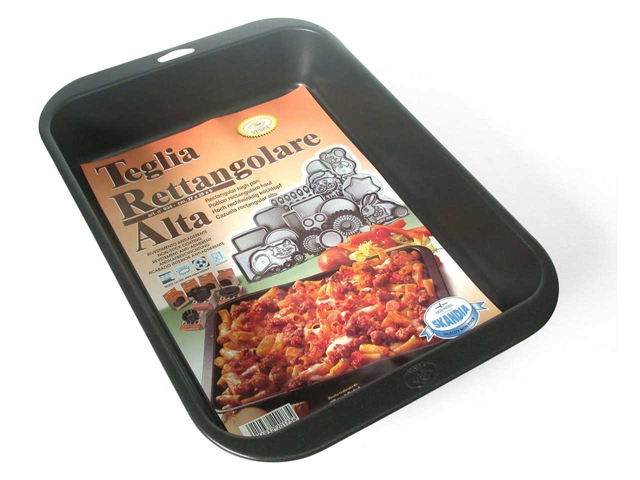 Teglia rettangolare alta 37x26xh.6cm