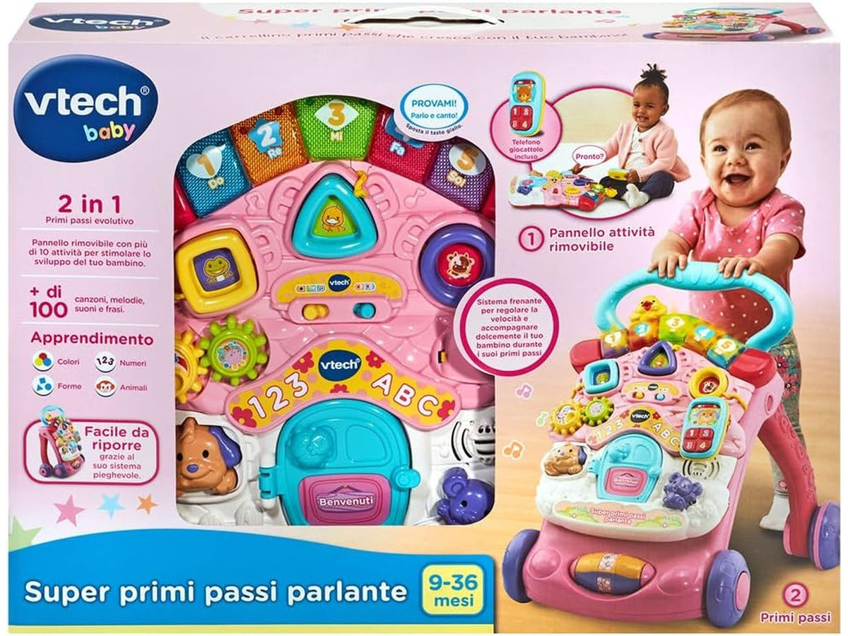 Vtech baby super primi passi parlante 2 in 1 rosa