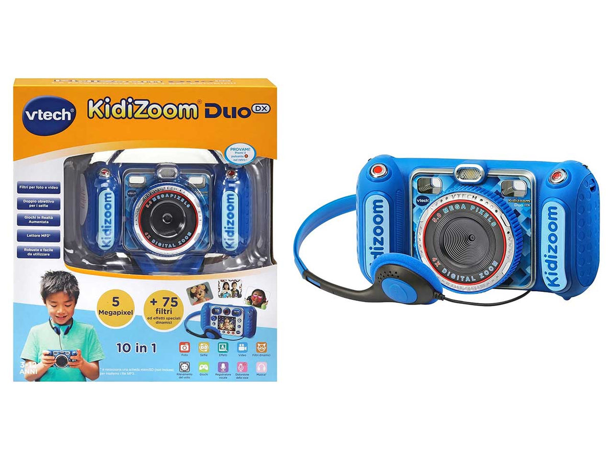 Vtech macchina fotografica per bambini kidizzom duo dx blu $