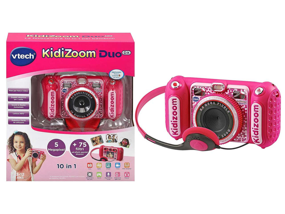 Vtech macchina fotografica per bambini kidizzom duo dx rosa $