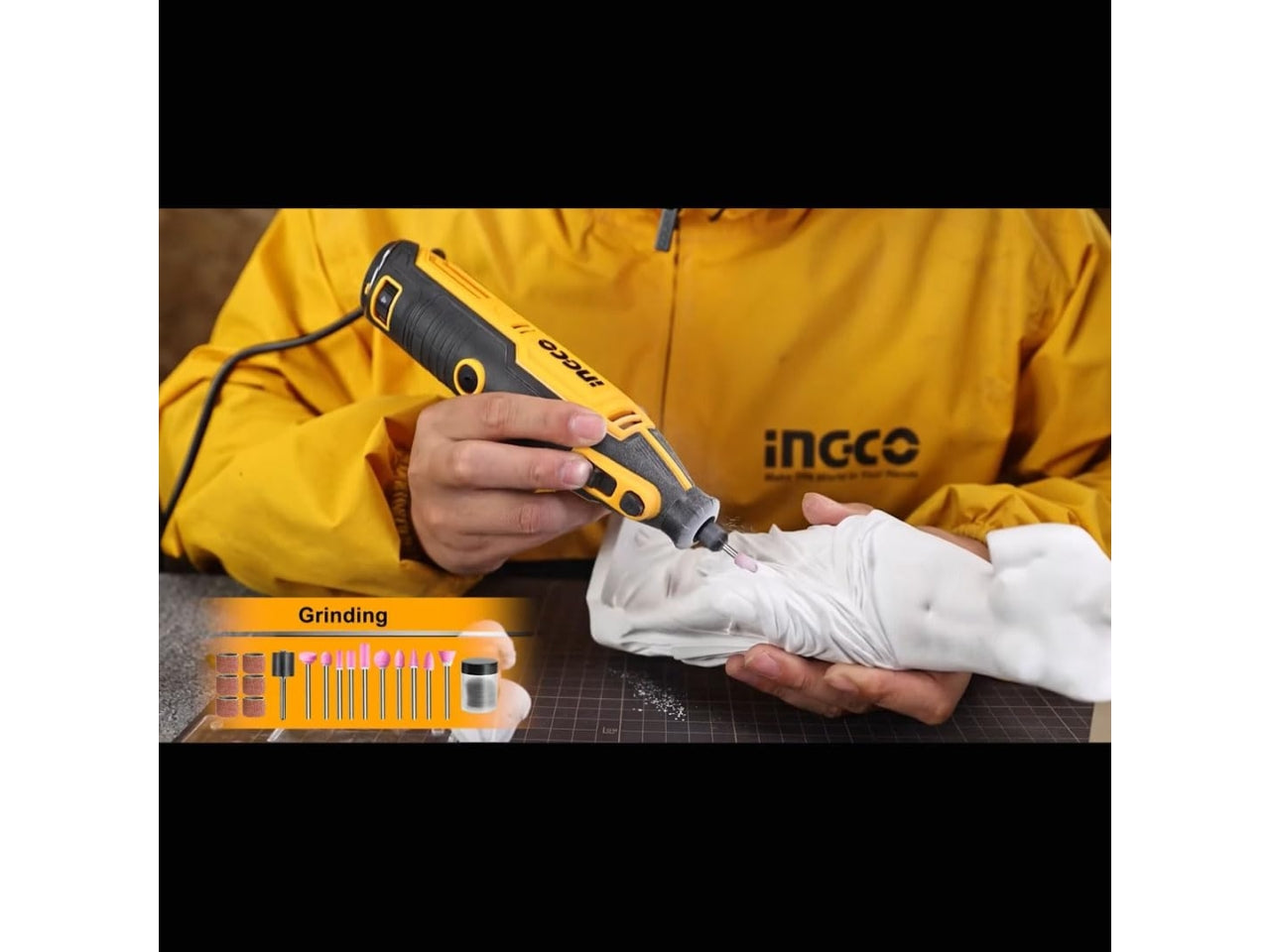Minismerigliatrice con valigetta e 109 accessori,130W, velocitÃ  variabile, Ingco