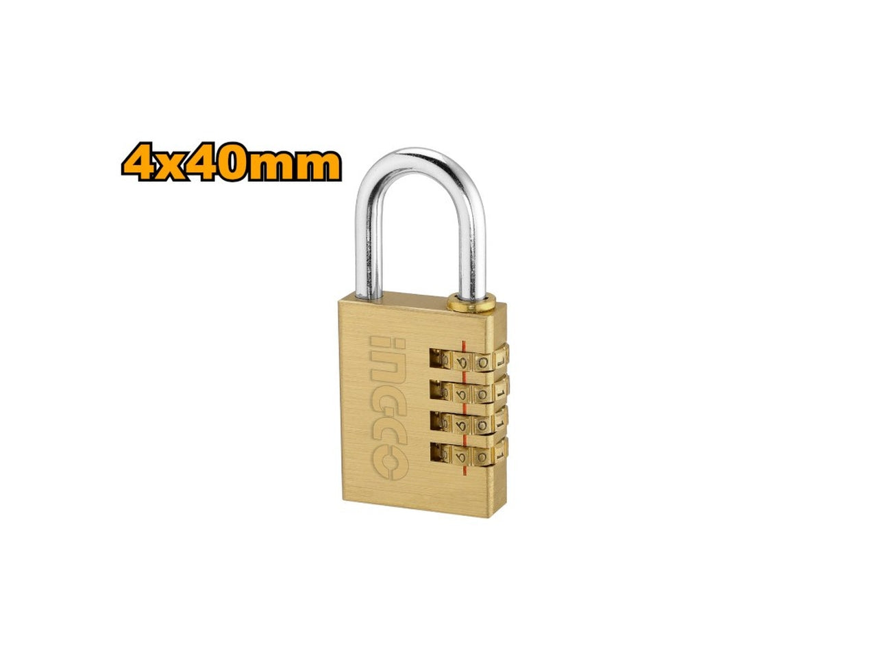Lucchetto ad arco in ottone con combinazione personalizzabile 40mm - Ingco: sicurezza su misura