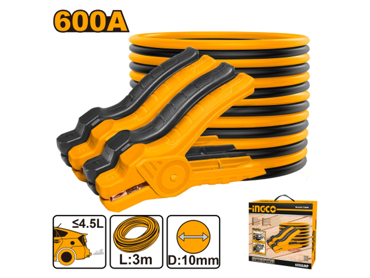 Cavi batteria auto 600a da 3mt