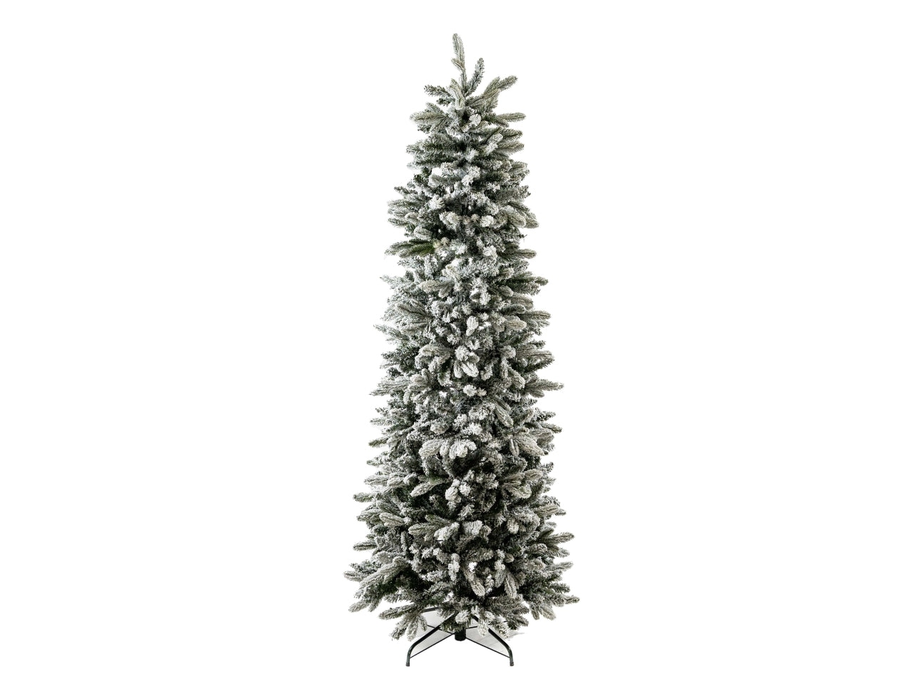 Albero valtellina innevato 210cm diametro 70cm 910 rami, montaggio ad ombrello