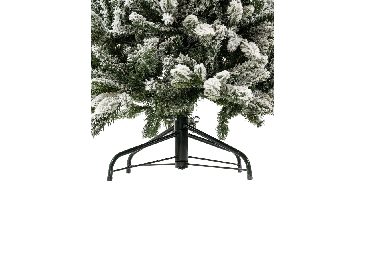 Albero valtellina innevato 240cm diametro 80cm 1198 rami, montaggio ad ombrello