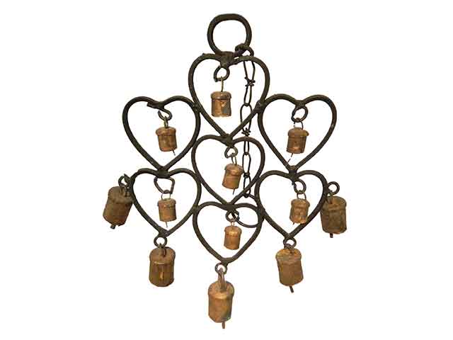 L.metallo 7 cuori 12 campanelle 5500277