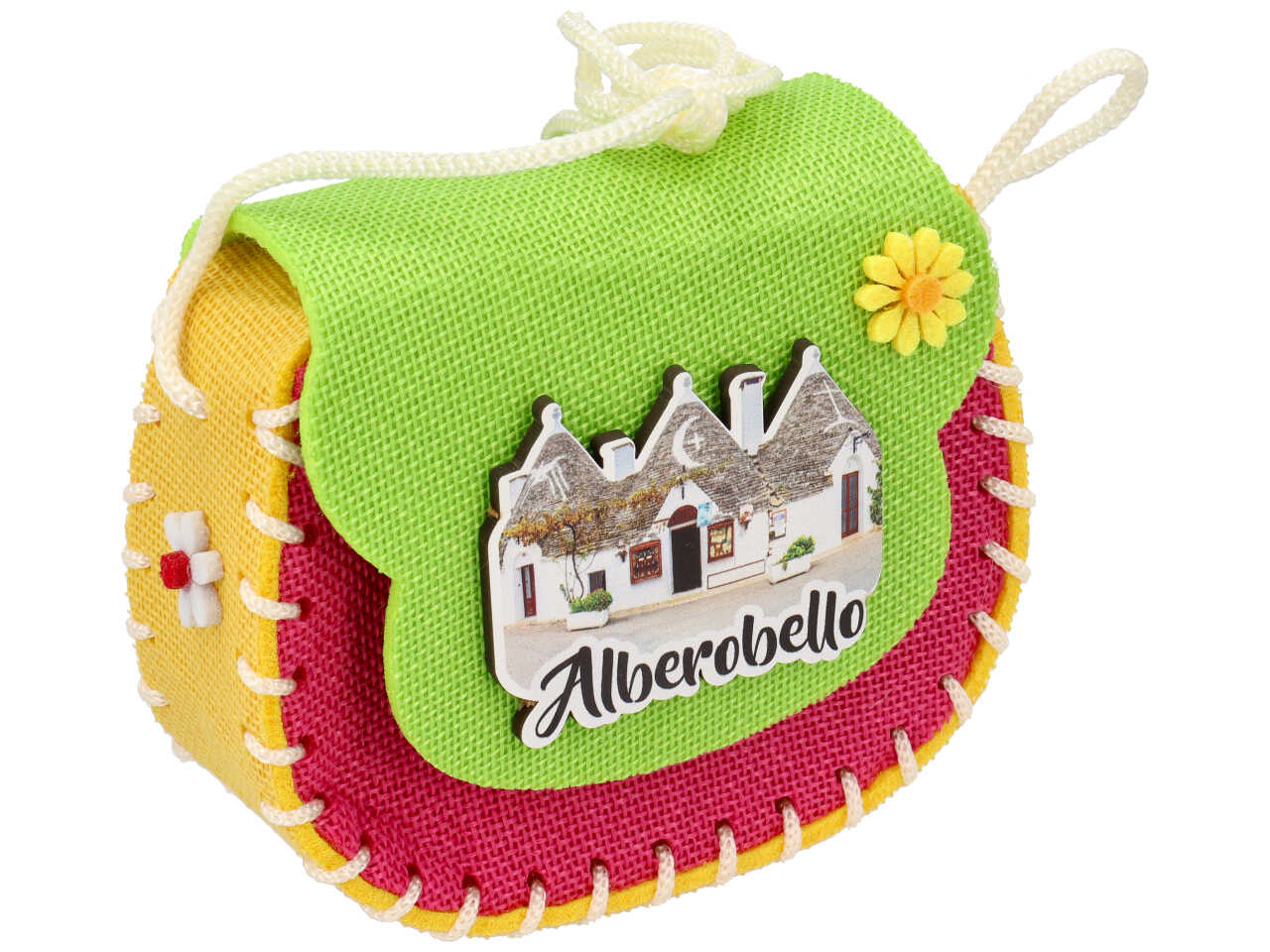 Borsa stoffa Alberobello multicolor poliestere 14x11x5,5 cm - Zambiasi