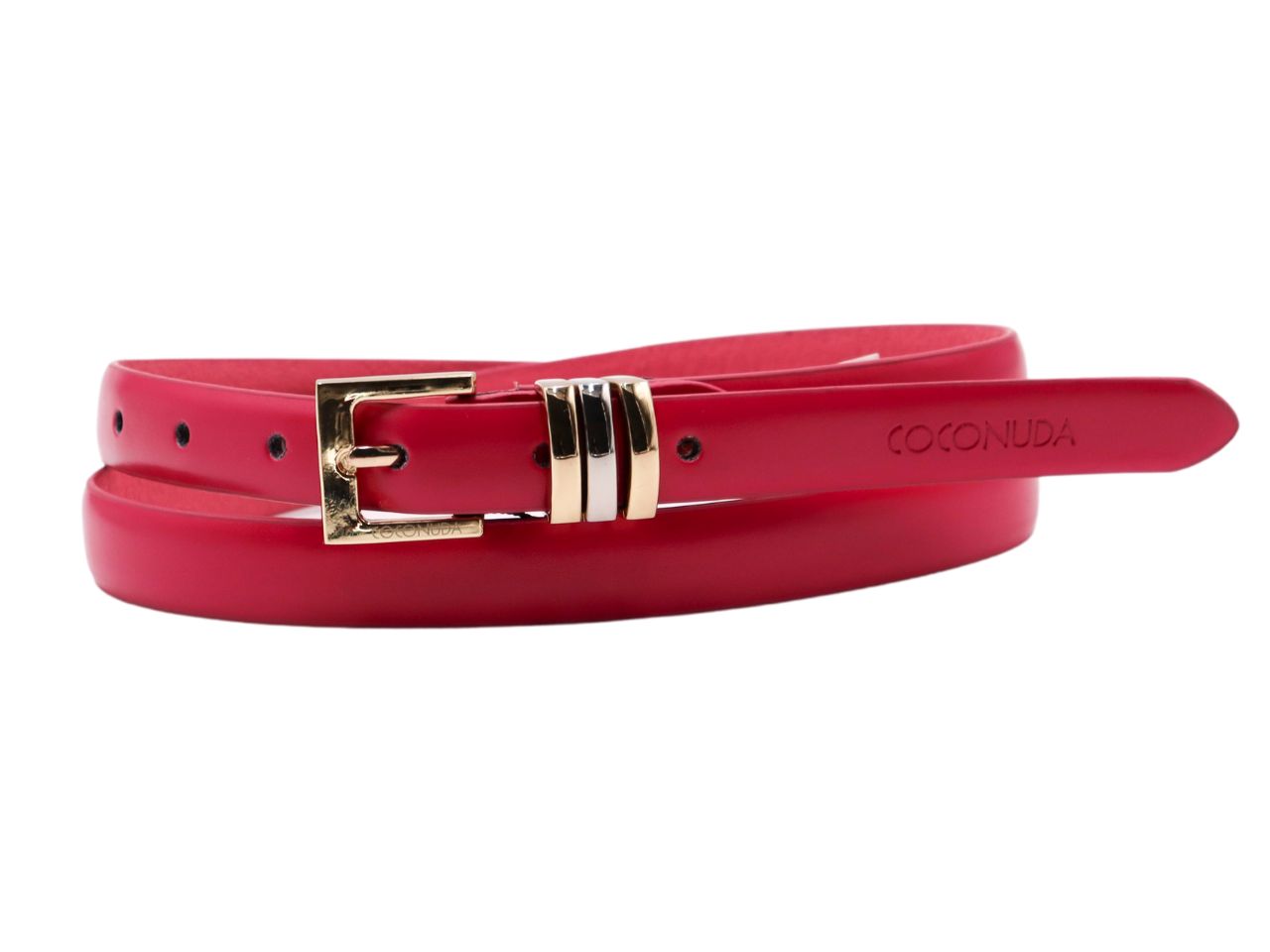 Cintura donna in pelle coconuda fuxia