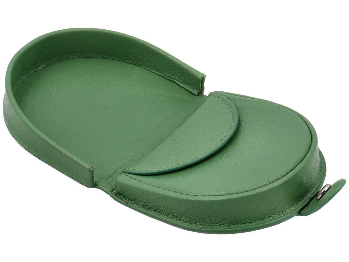 Portamonete uomo a tacco in pelle verde - 7,5x9x2 cm -  Nazareno Gabrielli