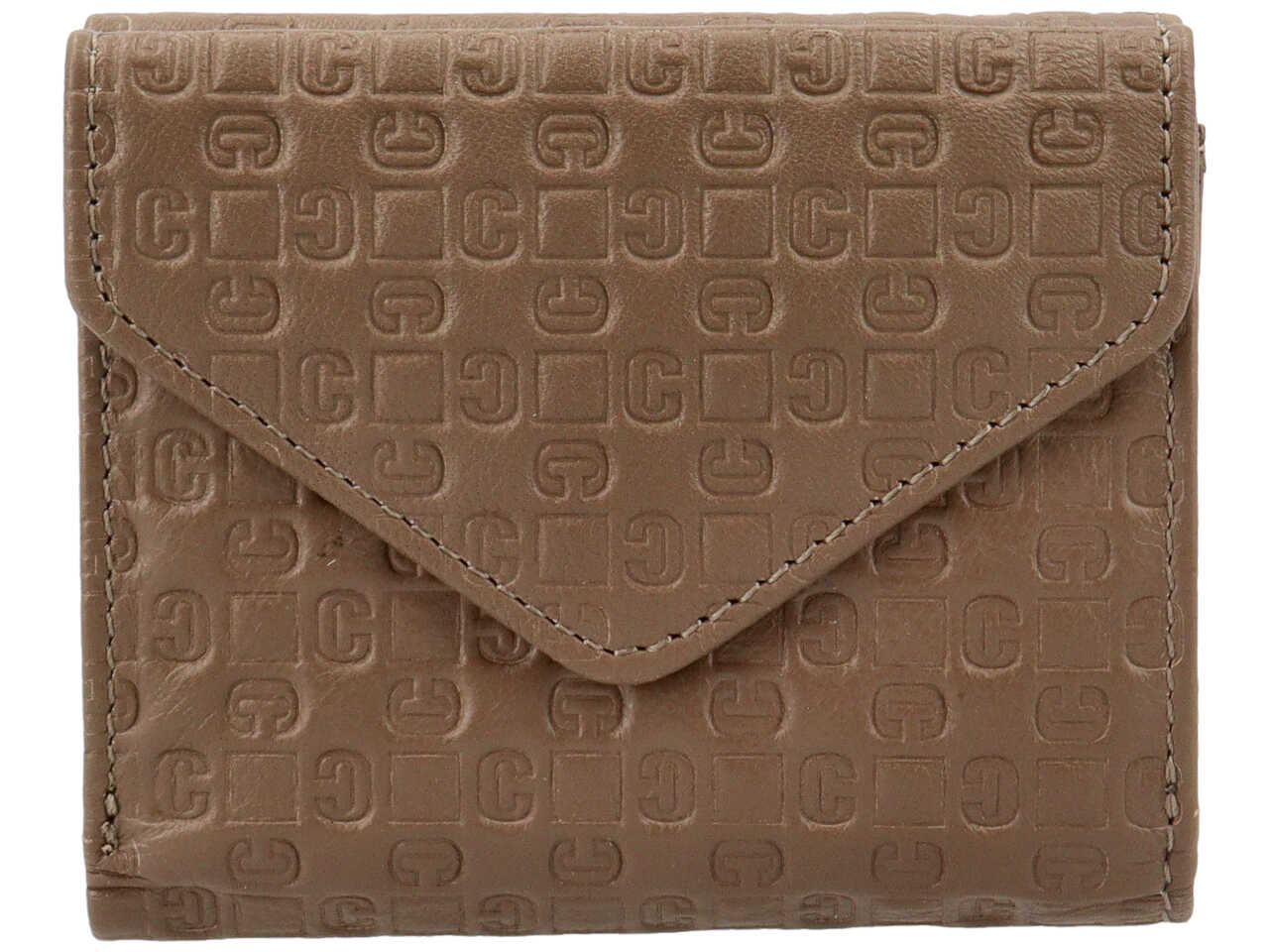 Portafoglio donna Coconuda in vera pelle tortora 8,5x10,5x3 cm