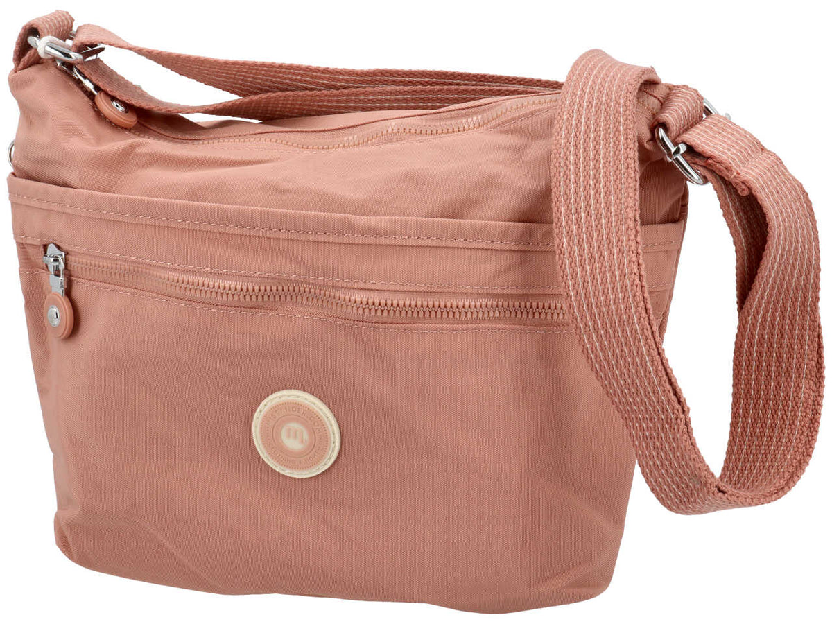 Borsa a tracolla in nylon colore rosa misura 30x25x8cm $