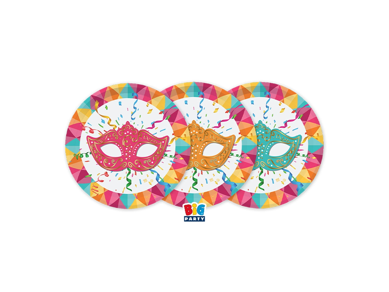 Piatti cm.18 carnival la confezione comprende 6 piatti