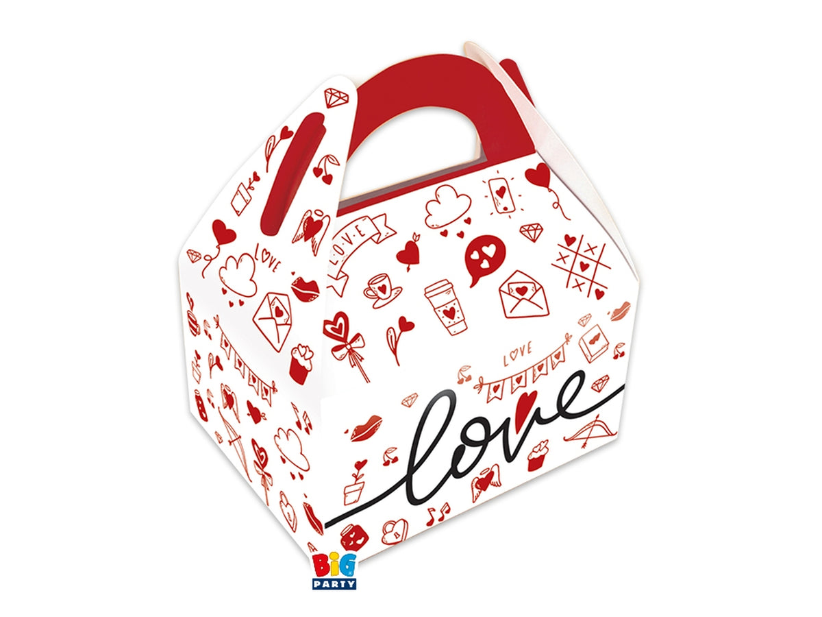 Scatola happy box cm.15 x 18 x 11 love la confezione comprende 6 scatola