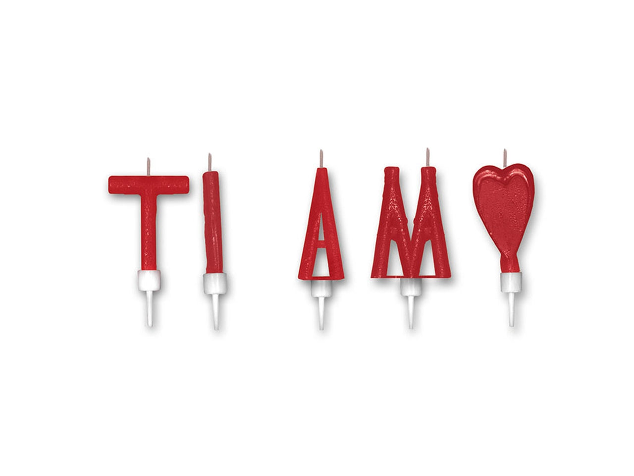 Set candeline slim ti amo cm.6