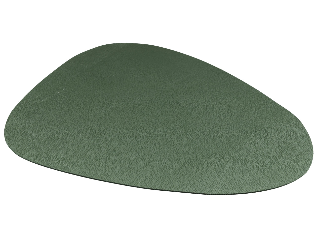 Tovaglietta rettangolare in pvc verde oliva effetto simil pelle stile moderno 44x37 cm - Casa Collection