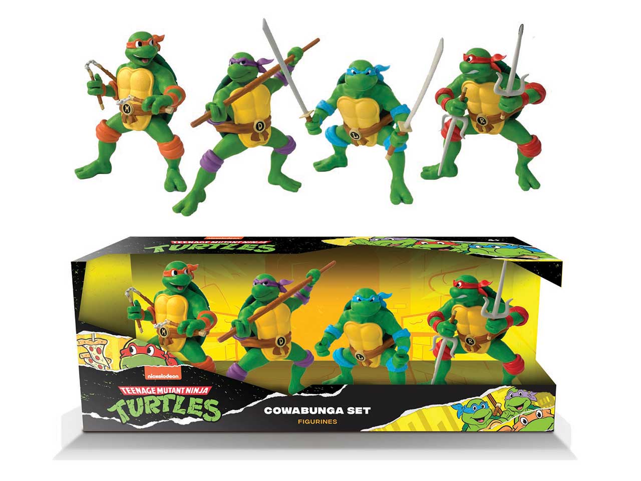 Set da 4 personaggi da collezione delle tartarughe ninja