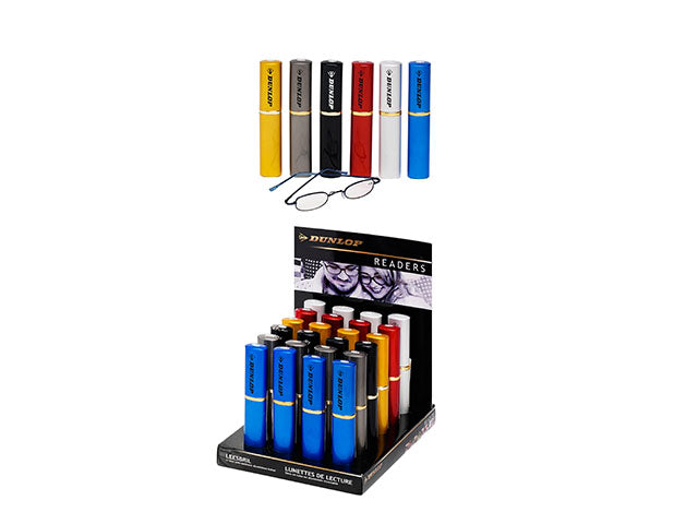 Occhiali da lettura leggeri in metallo con astuccio colori assortiti - diottrie: + 1.00 a + 2.50