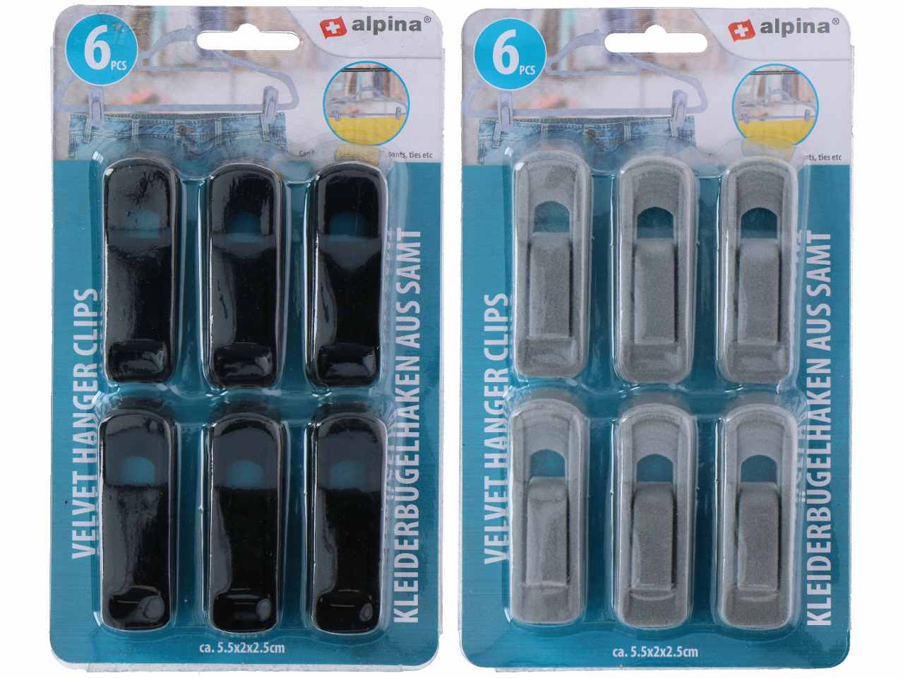 Alpina accessori per vestiti 6 pezzi 5,5x2x2,5cm