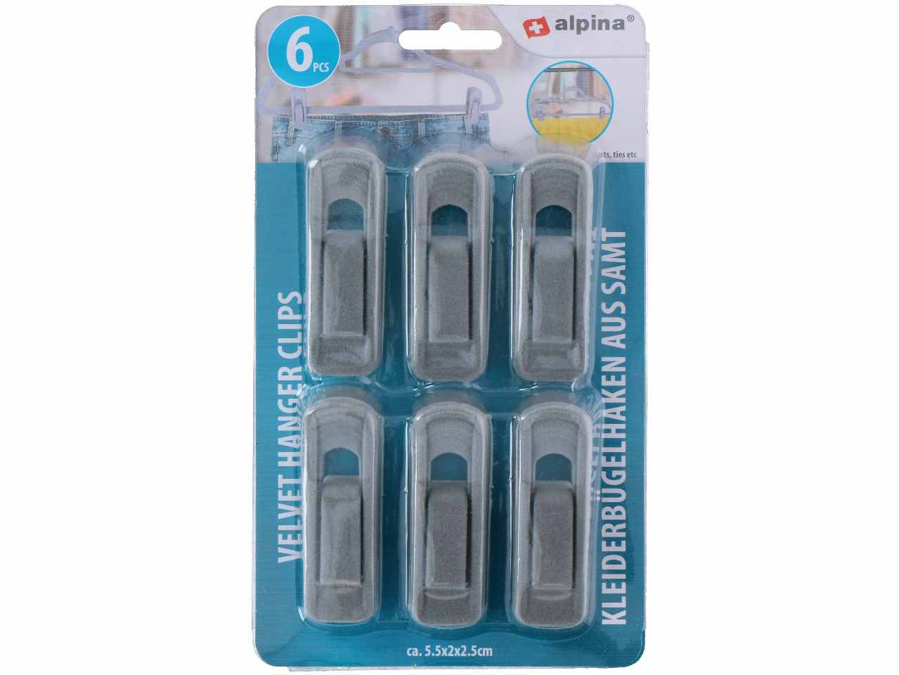 Alpina accessori per vestiti 6 pezzi 5,5x2x2,5cm