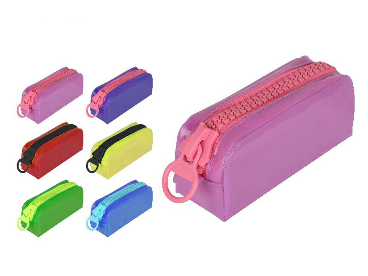 Astuccio portapenne in pvc colori assortiti 20x8 cm - Eol