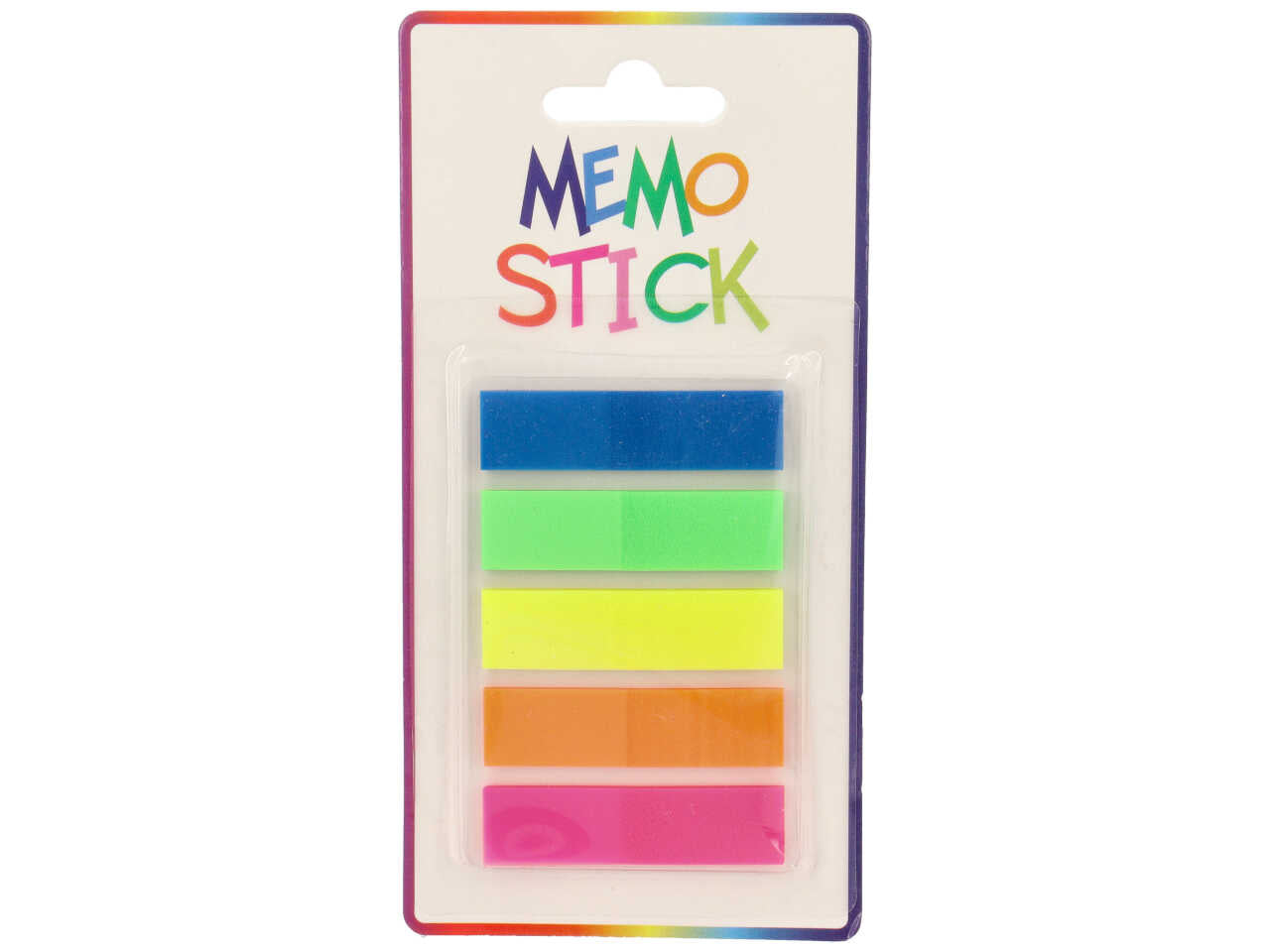 Memostick plastificati 5 colori fluo 40x10 mm, 125 segnapagina - Eol