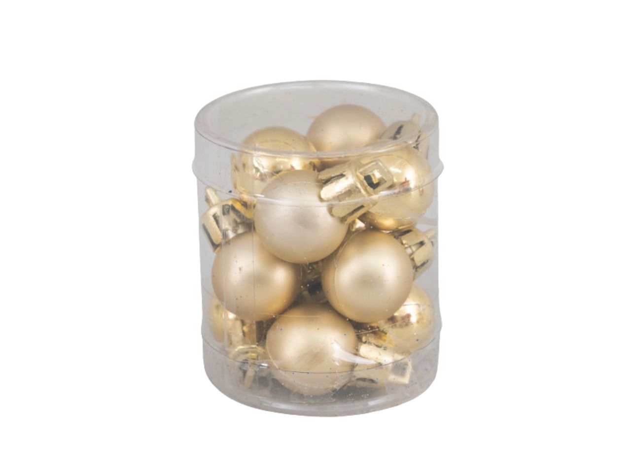Palla 2cm in confezione da 12 pezzi oro satinata e metallizzata