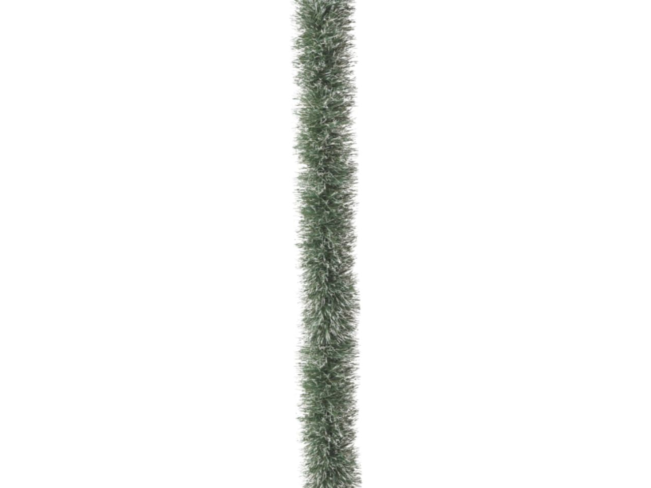 Filo decorativo 270cm diametro 15cm verde con punte bianche