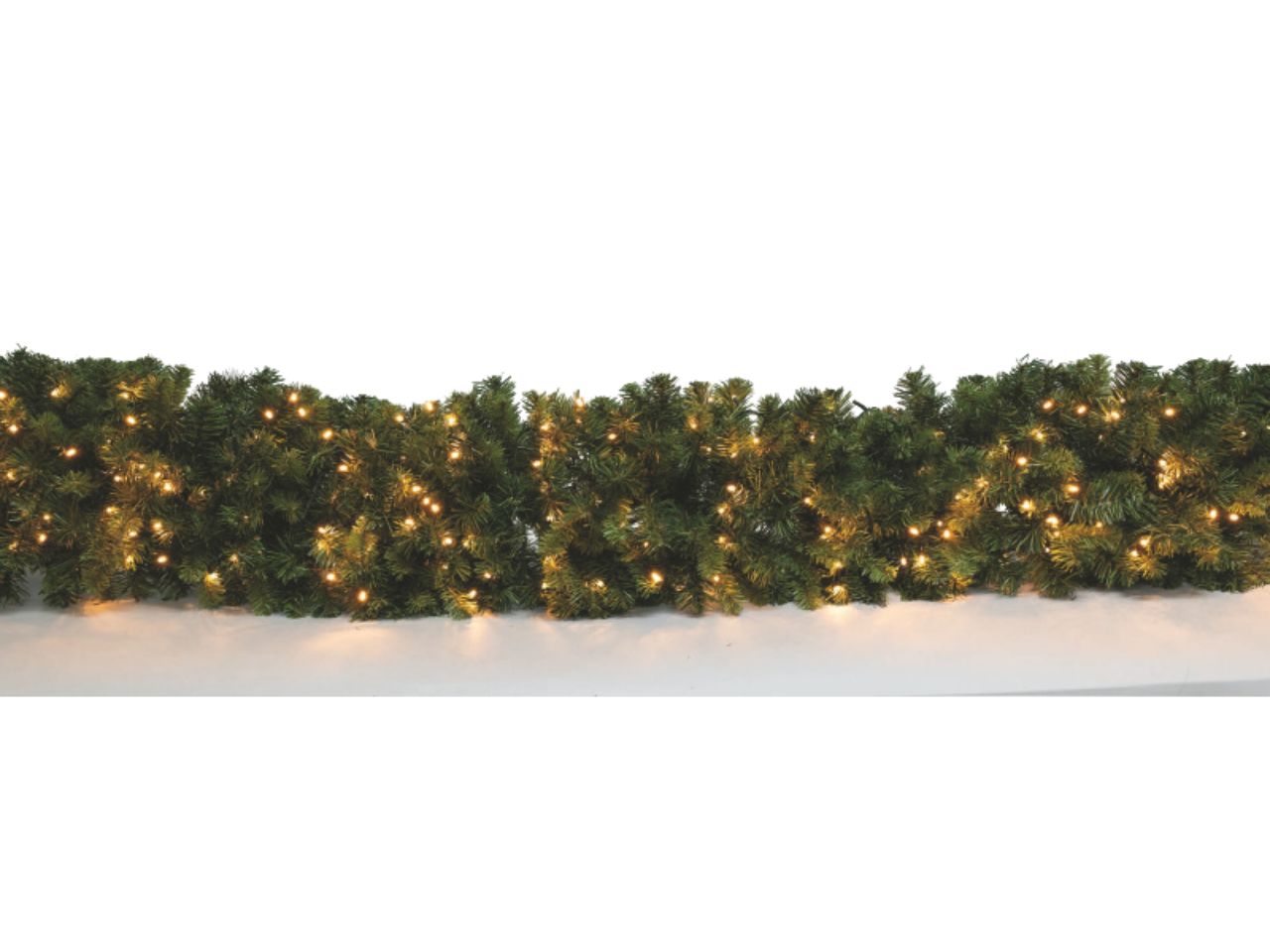 Ghirlanda pino 270cm con 300luci a batteria diametro 30cm