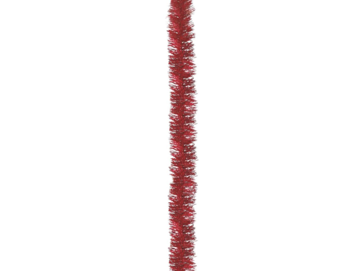 Filo decorativo natalizio 200cm diametro 6cm rosso