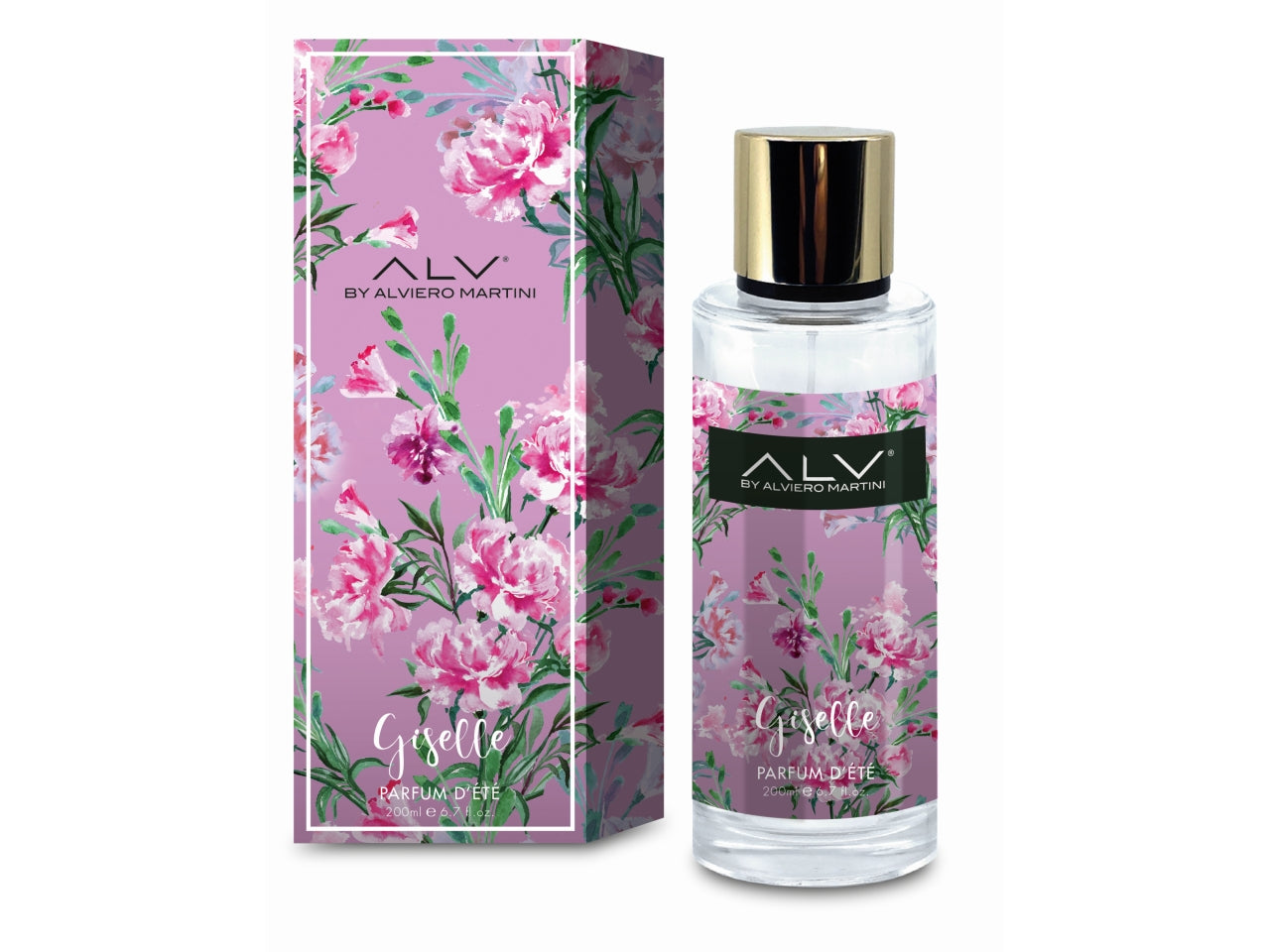 Acqua profumata corpo donna, fruttata floreale, Alviero Martini Giselle, 200 ml, Made in Italy - Ideale per la primavera/estate