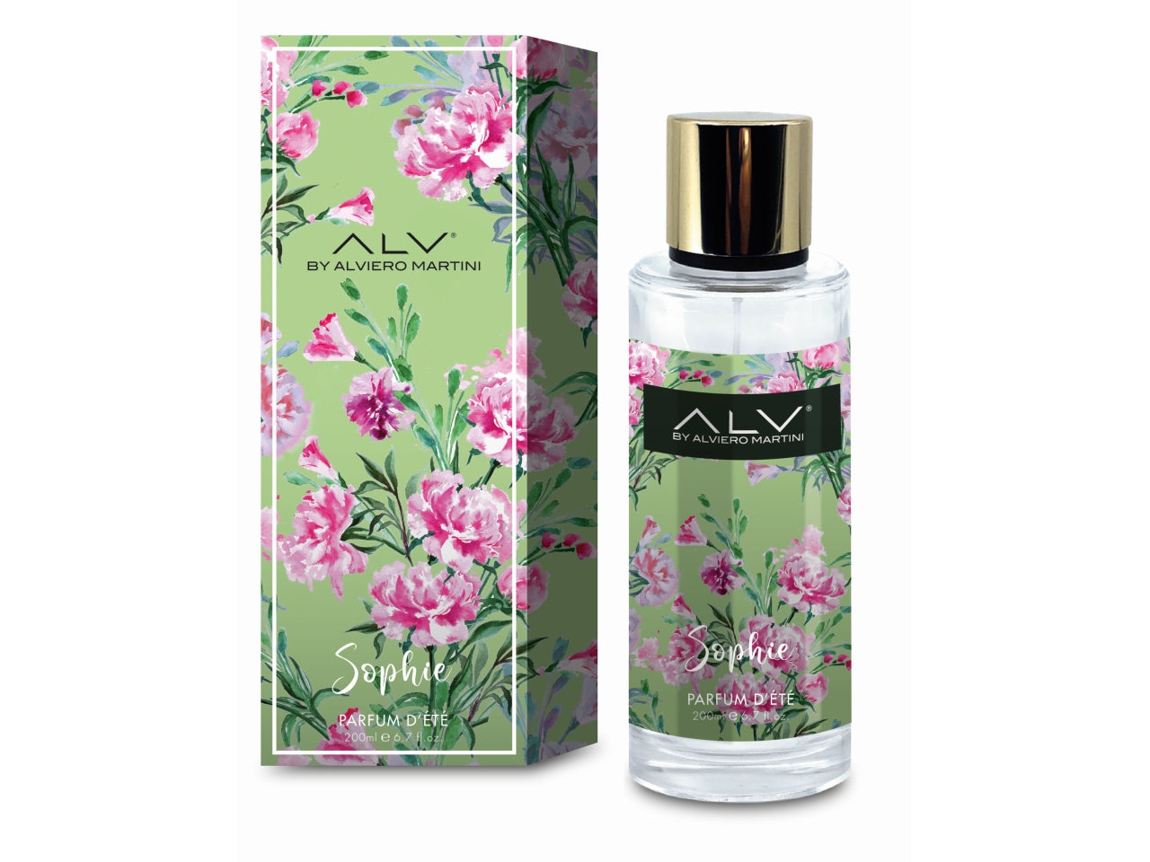 Acqua profumata corpo donna, fruttata floreale, Alviero Martini Sophie, 200 ml, Made in Italy - Ideale per la primavera/estate