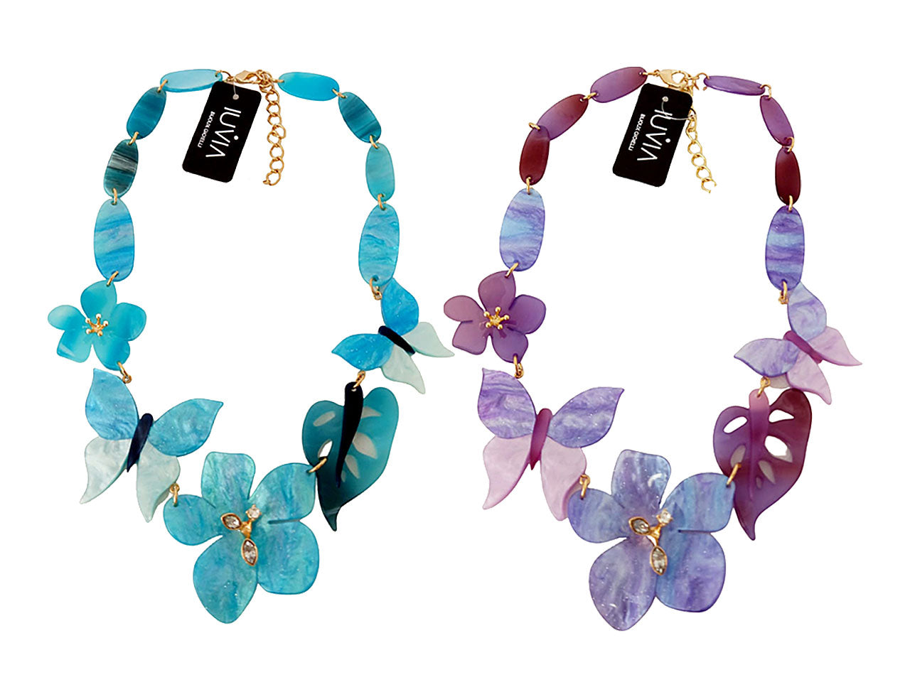 Collana corta con farfalle 276087