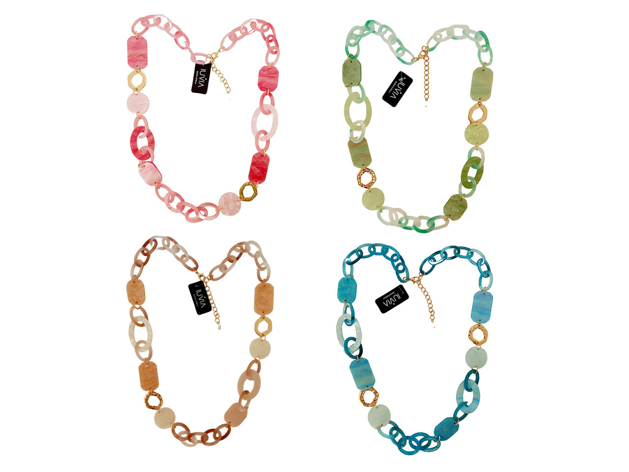 Collana lunga catena e ovali 276088