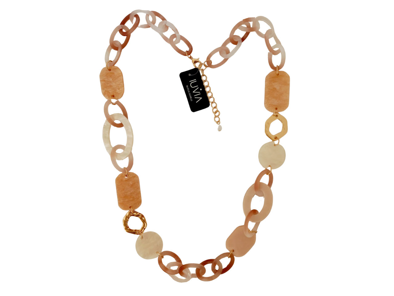 Collana lunga catena e ovali 276088