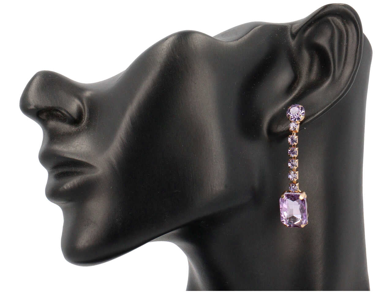 Set collana e orecchini con pietre ottagonali e strass