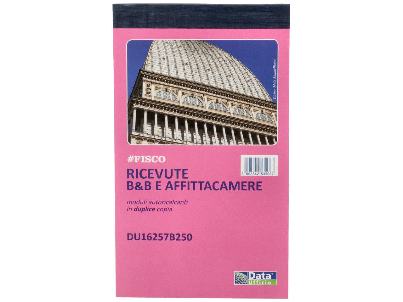 Blocco ricevute bb e affittacamere 25 copie autoricalcanti , formato: 16,8x10cm