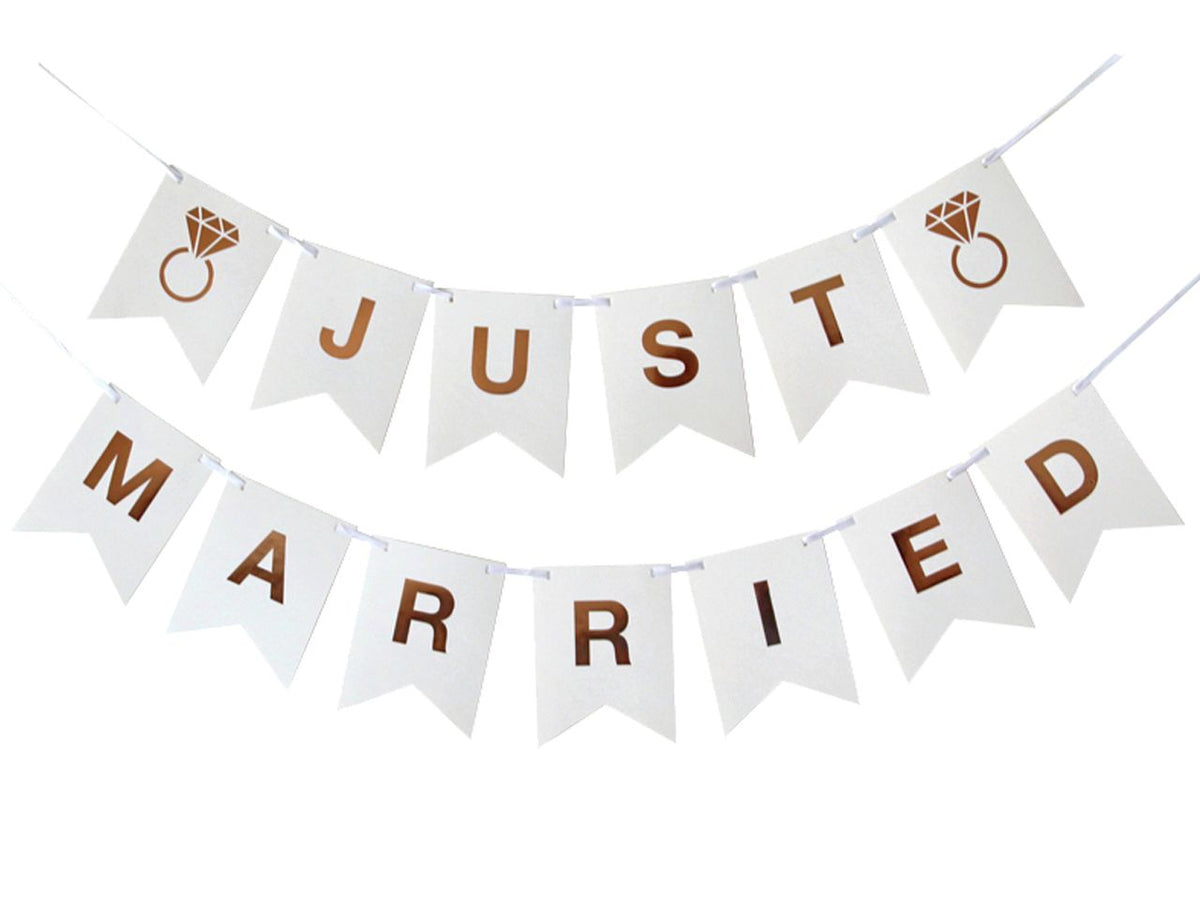 Banner in carta just married