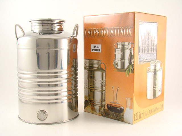 Fustino in acciaio inox 12lt bl con predisposizione rubinetto alto