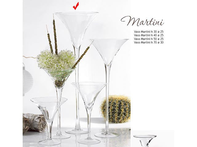 Vaso martini in vetro 70cm